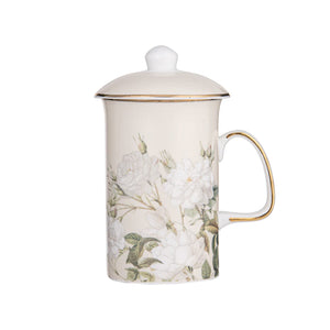 Ashdene - Elegant Rose Cream 3pce Infuser Mug