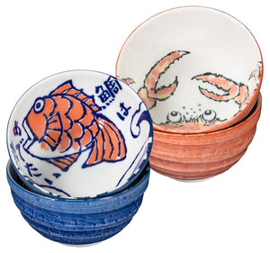 Omotenashi - Etegami Tai & Kani Bowls 4 Set