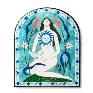 Jones & Co - Fable Goddess Blue Arch - Wall Art - Red Sparrow Tea Company