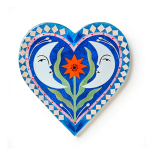 Jones & Co - Fable Moom Blue Heart - Wall Art - Red Sparrow Tea Company