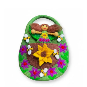 Himalayan Felt - Fairy Bag Sunflower - Small