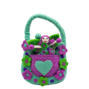 Himalayan Felt - Wonder Fairy Bag Turquoise - Small