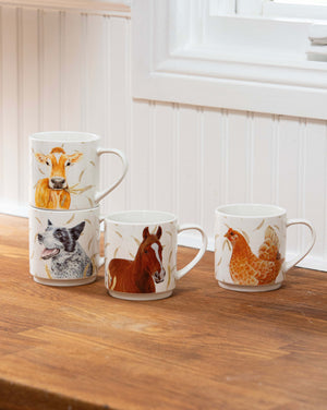 Ashdene - Farmyard Faces 2 Stackable Mugs 4pk