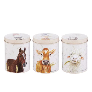 Ashdene - Farmyard Faces 2 - Canister 3pk Set