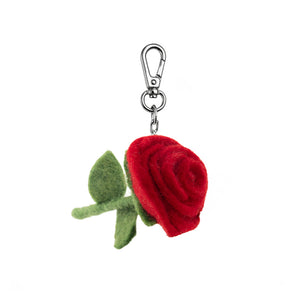 Felt Keychain Bag Charm - Rose