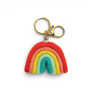 Felt Keychain Bag Charm - Rainbow Sherbet