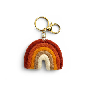Felt Keychain Bag Charm - Rainbow Terracotta