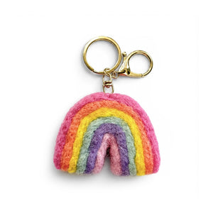 Felt Keychain Bag Charm - Rainbow Fairy Floss