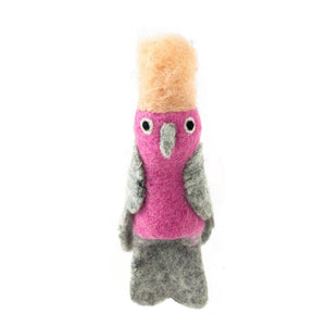 Felted Finger Puppet - Galah