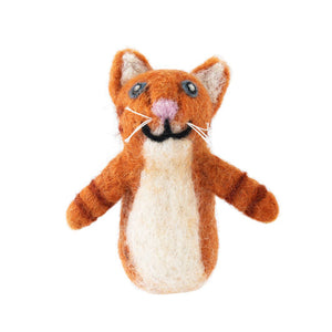 Felted Finger Puppet - Cat Ginger