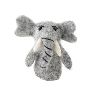 Felted Finger Puppet - Elephant