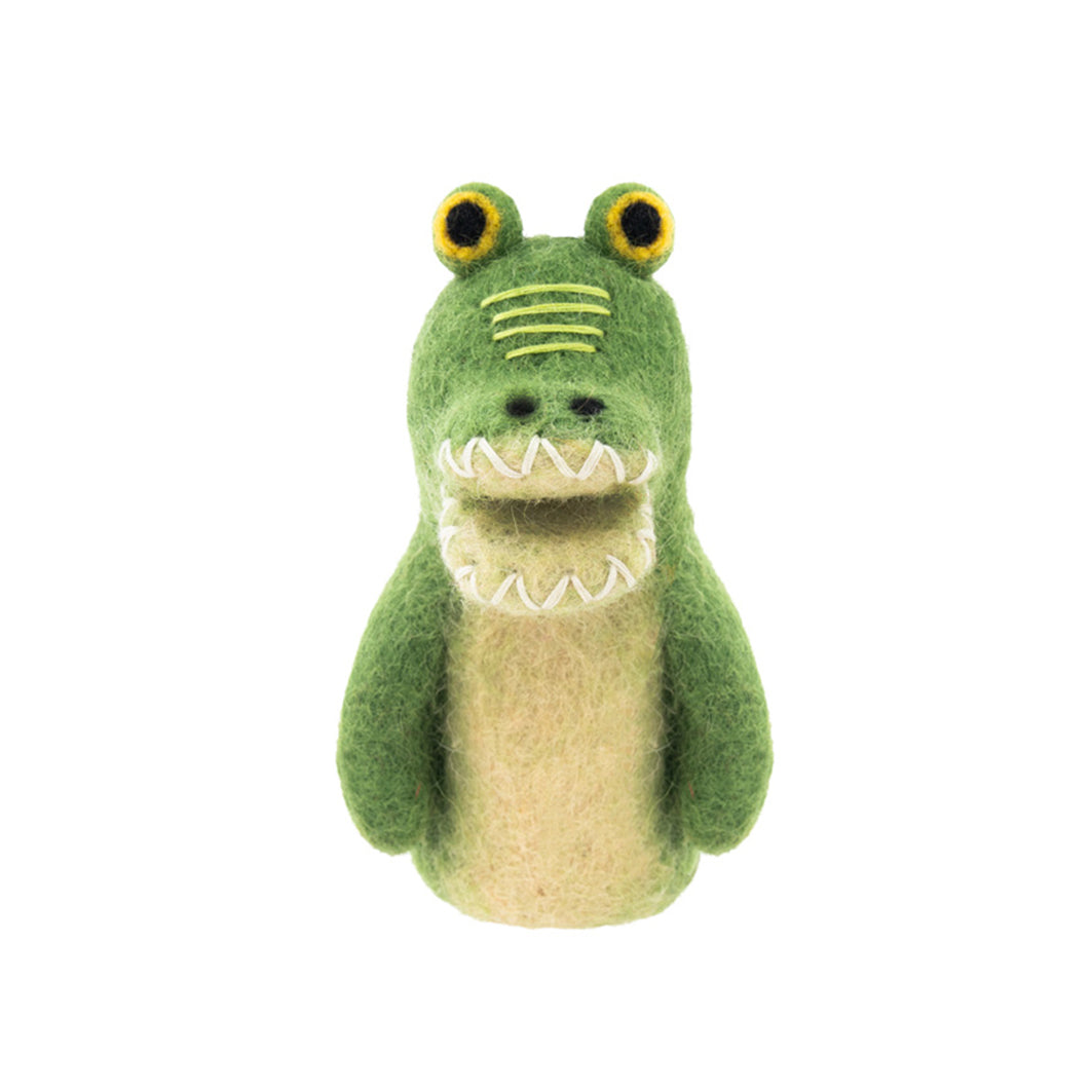 Felted Finger Puppet - Crocodile