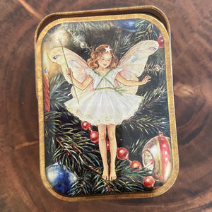 Flower Fairies Christmas - Handle Basket Tin