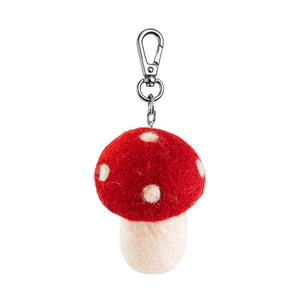 Felt Keychain Bag Charm - Mushroom