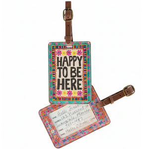 Natural Life - Travel Happy Luggage Tag - Happy