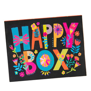 Natural Life - Happy Box - Black Colourful Letters