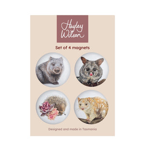 Hayley Wilson - Set of 4 Magnets - Wildlife