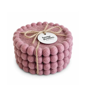 Felt Coaster Set - Vintage Rose