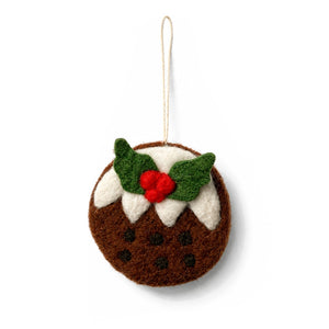 Felt Christmas Ornament - Christmas Pudding