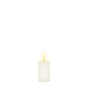 Uyuni Lighting - Single Wick Classic Ivory Mini Pillar - 5 x 7.6cm