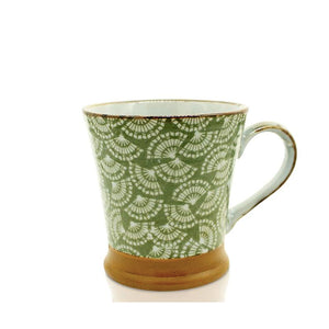 Japanese Short Tea Mug - Fan Green