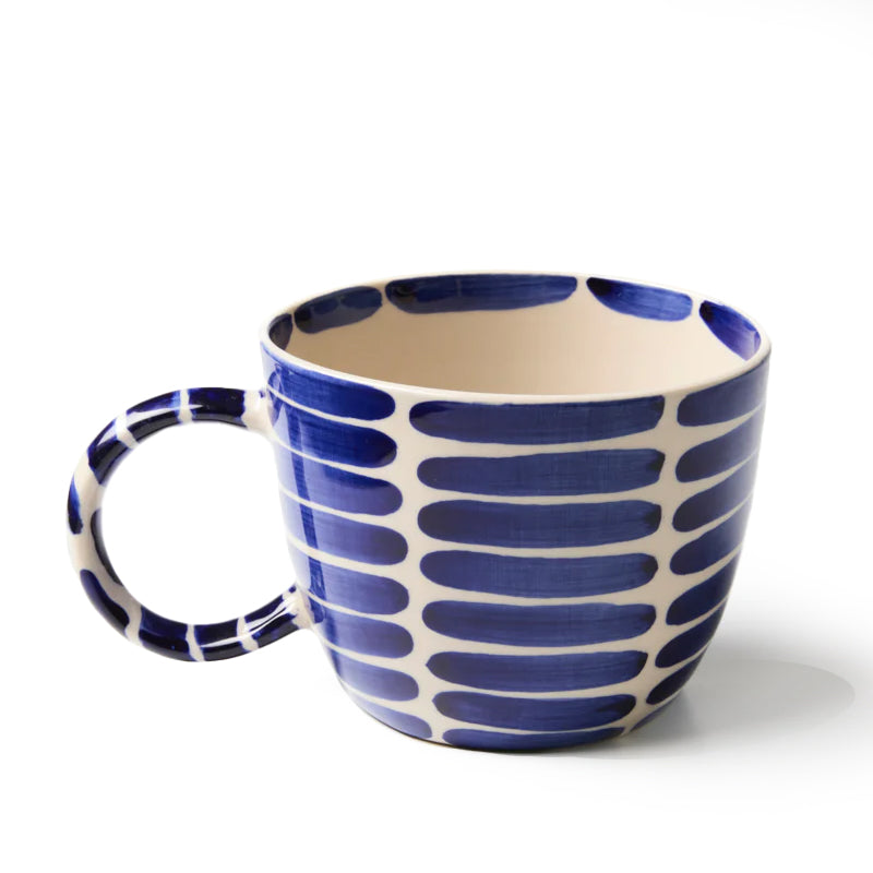 Jones & Co - Chino Mug - Boss - Blue Stripe - Red Sparrow Tea Company