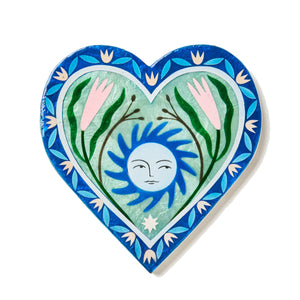 Jones & Co - Fable Sun Blue Heart - Wall Art