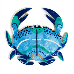 Jones & Co - Beach Club Blue Crab - Wall Art