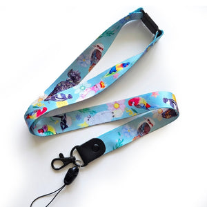 Lanyard Eco-Friendly – Australian Bird - Pale Blue