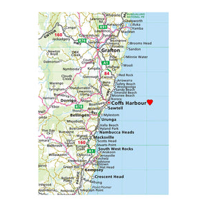 Linen Tea Towel - Coffs Harbour - Road Map