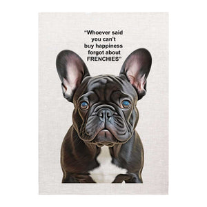 Linen Tea Towel - Dogs - 'Frenchies'