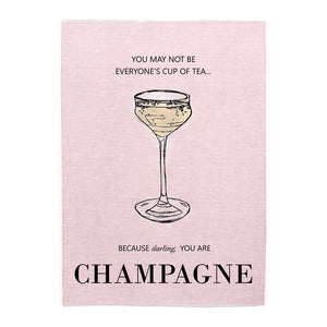 Linen Tea Towel - Wine - My Champagne