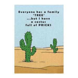 Linen Tea Towel - Humour - Family Tree