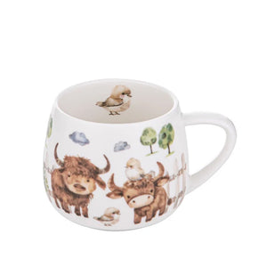 Ashdene - Little Farm Mini Hug Mug - Highland Cow