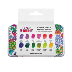 Lordy Dordie - Flower Power - Watercolour Travel Paint Set