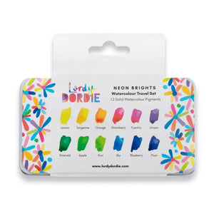 Lordy Dordie - Neon Brights - Watercolour Travel Paint Set