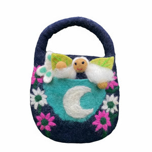 Himalayan Felt - Luna Fairy Bag - Dark Blue