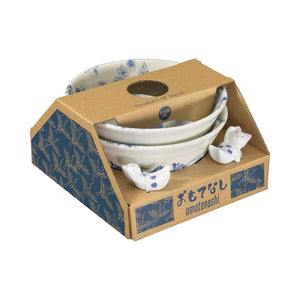 Omotenashi - HANA TSUDOI Gift Set - 2 Bowls & 2 Chopstick Rests