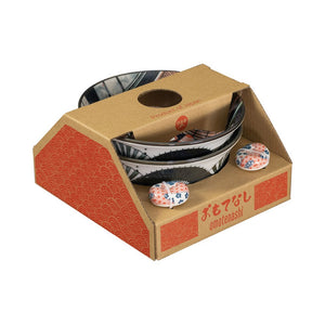 Omotenashi - MAIKO Gift Set - 2 Bowls & 2 Chopstick Rests
