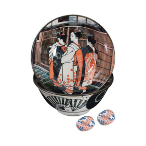 Omotenashi - MAIKO Gift Set - 2 Bowls & 2 Chopstick Rests