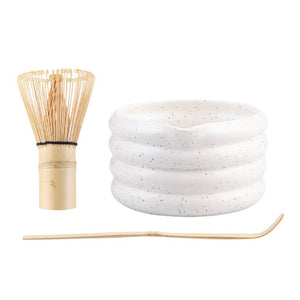Teaology Matcha Tea Set - White Speckle