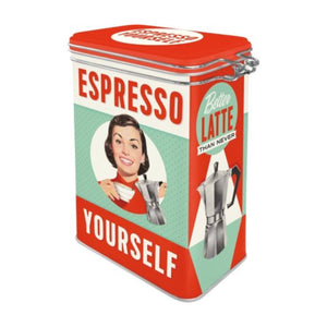 Nostalgic Art - Clip Top Storage Tin - Espresso Yourself