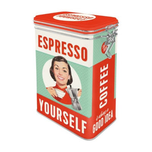 Nostalgic Art - Clip Top Storage Tin - Espresso Yourself