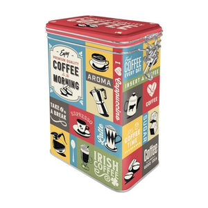 Nostalgic Art - Clip Top Storage Tin - Coffee Collage