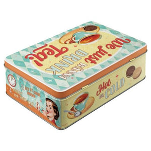 Nostalgic Art - Flat Storage Tin - Tea & Cookies Together