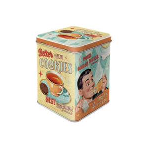 Nostalgic Art - Tea Storage Tin - Tea & Cookies Together