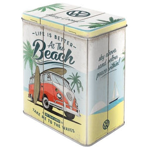 Nostalgic Art - Storage Tin Large - VW Bulli Life is Better at the Beach