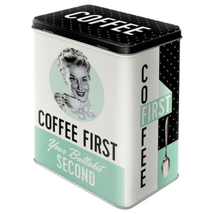 Nostalgic Art - Storage Tin Large - Coffee First