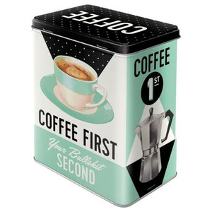 Nostalgic Art - Storage Tin Large - Coffee First