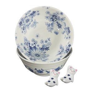 Omotenashi - HANA TSUDOI Gift Set - 2 Bowls & 2 Chopstick Rests